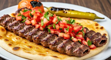 Mouthwatering Magazine Ad Shot of Iskender Kebab With Perfect Char