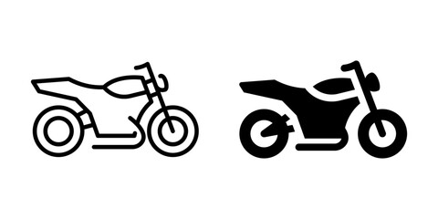 Obraz premium Minimalist motorcycle line art set for modern design projects