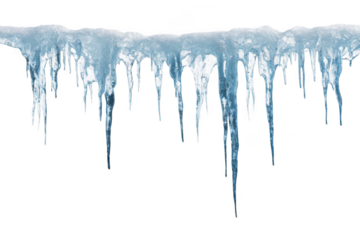 dripping ice banner, isolated on a white background