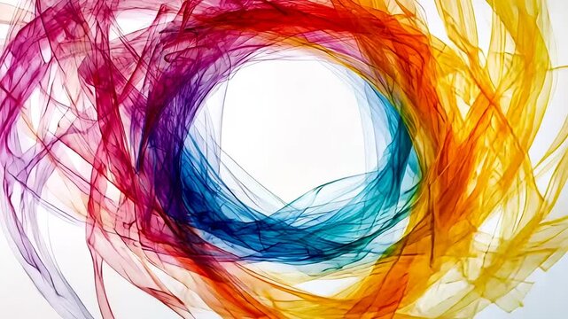 Chaotic colorful scribbles messy lines video