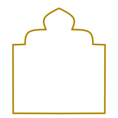 Oriental arch shaped decorative door or window frame in islamic style. Best for ramadan theme or other islamic event
