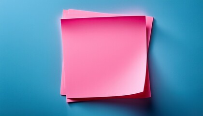 blank pink sticky note paper