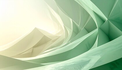 Abstract green and blue background featuring futuristic digital waves with a curved line pattern and flowing light texture for a modern motion technology wallpaper template