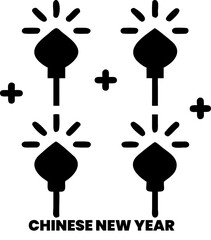 Chinese new year celebration with glowing lanterns and festive lights symbolizing prosperity and good fortune for asian lunar holiday