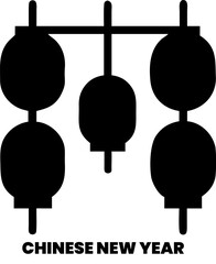 traditional chinese lanterns strung together creating decorative elements for chinese new year celebrations and cultural event decorations