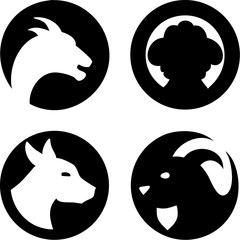 three ornate hanging lanterns and two oriental pagoda structures in silhouette against grey background, representing asian culture