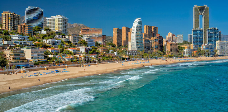 Benidorm Beach Resort. Spain. Travel and tourism in the paradise Spanish cities	