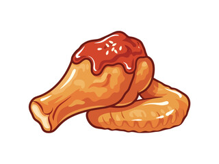 Delicious Chicken Wings with Savory Sauce and Sesame Seeds