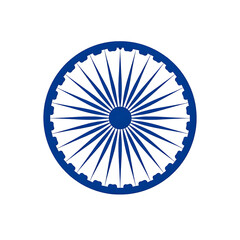 Ashok Chakra Symbol Representing Republic Day and Independence Day of India