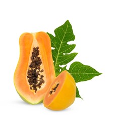 papaya, half, section, macro, beta carotene, benefit, freshness, holland, clipping path, color, cut, object, tasty, background, nutrition, delicious, natural, slice, white, appetizing, pulp, sweet, fr