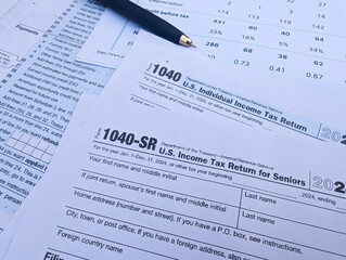 Fototapeta premium US tax return forms 2026
