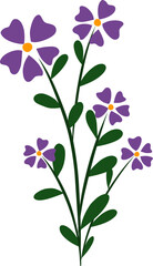 Purple Wild Flowers Illustration