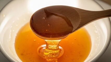 蜜が美しく滴る瞬間