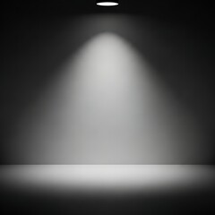 Spotlight shines down on empty stage in dark room