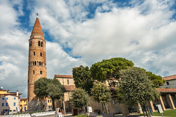 Fototapeta premium close up of the Caorle cathedral, Caorle, Venice, Italy