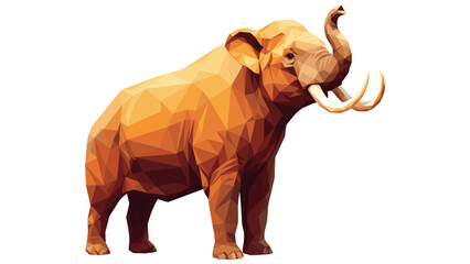 Geometric polygon elephant: stylish low poly design for modern art projects