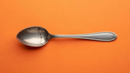 静かに輝く銀色のスプーン