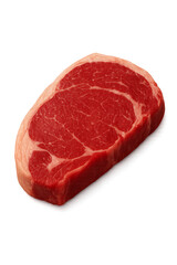 Obraz premium Raw Beef Steak with Visible Marbling Isolate on Transparent Background for Luxury Culinary, Restaurant Branding, Butcher Advertising and Food Promotion, Premium Quality Raw Beef, PNG
