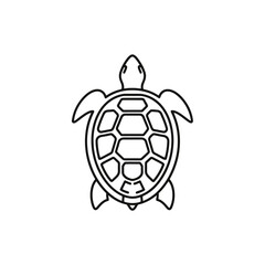 Fototapeta premium Minimalist Line Art Turtle Icon for Marine Life and Nature Concepts