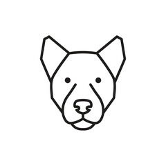 Obraz premium Minimalist Dog Face Icon Design Head Outline Art