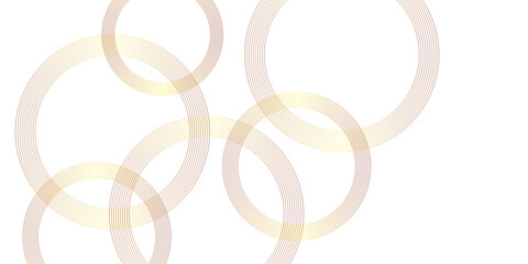 Obraz premium Subtle striped rings overlap creating a modern abstract design on a white background Vector, illustration