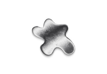 Fototapeta premium Chrome metal 3D logo effect Mockup of Star Blob.