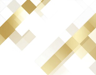 Abstract geometric design with gold and white shapes
