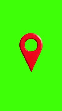 Bouncing location pin animation video