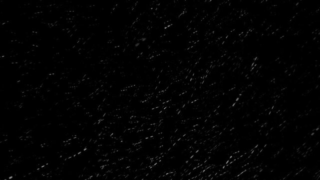 Snowballs flying on a black background