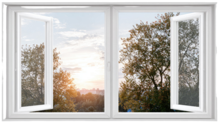 Modern white window frame with clean lines minimal architectural detail bright interior exterior element studio