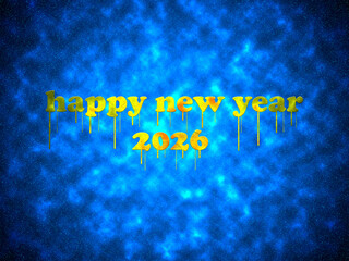 New Year 2026 greeting card and background with the best colorful image of the galaxy