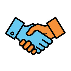 Two Hands Shaking in Partnership Agreement.