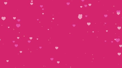 falling pink and white hearts overlay with alpha channel  background. romantic valentine's day hearts animation 4k video.