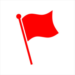 Minimalist Red Flag Icon