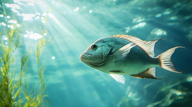 Majestic ocean fish sunlight high resolution picture