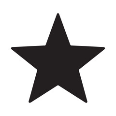 Obraz premium A large fivepointed star shape with a solid black fill isolated on transparent background