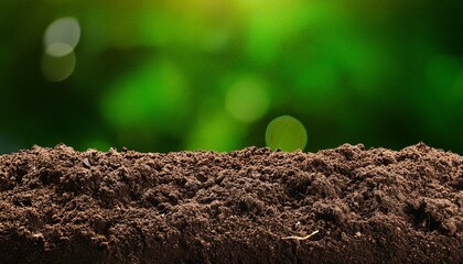 Soil Texture With Green Background