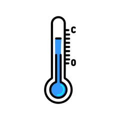Thermometer icon showing temperature in Celsius