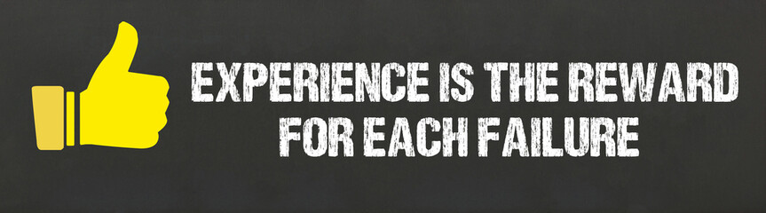Experience is the reward for each failure