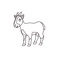Obraz premium goat g.o.a.t. animal greatest of all time cute emoji symbol sign icon vector illustration isolated flat