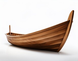 Fototapeta premium a wooden boat with a white background