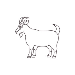 Obraz premium goat g.o.a.t. animal greatest of all time cute emoji symbol sign icon vector illustration isolated flat