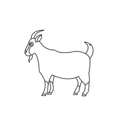 goat g.o.a.t. animal greatest of all time cute emoji symbol sign icon vector illustration isolated flat