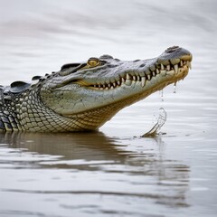 Obraz premium Massive Nile Crocodile in Moody Wildlife Photography