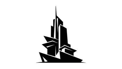 Modern City Skyline Silhouette Illustration Design 2.