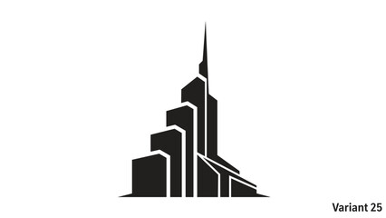 Modern City Skyline Silhouette Vector Illustration 9.