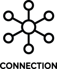 Connection and Networking Minimalist Icon Illustration