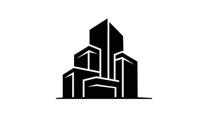 Modern City Skyline Silhouette Vector Illustration.