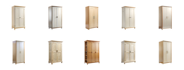 Collection of Almirah isolated on transparent background