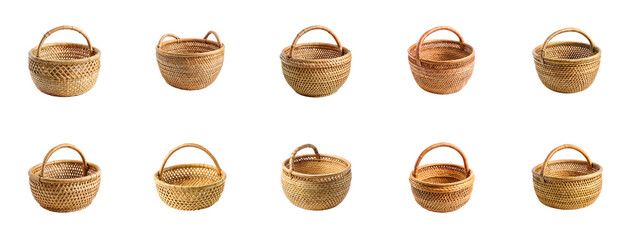 Collection of Basket isolated on transparent background